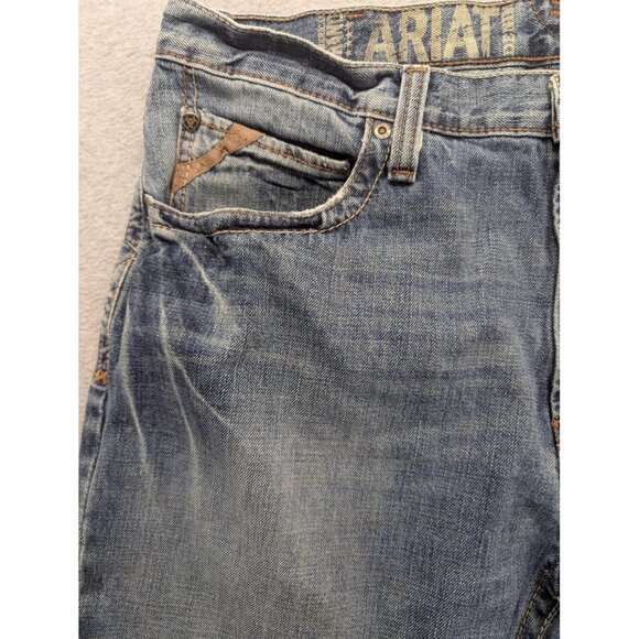 Ariat Jeans Mens 36x38 Blue M4 Low Rise Boot Cut Denim Western Workwear Cowboy - Picture 2 of 16